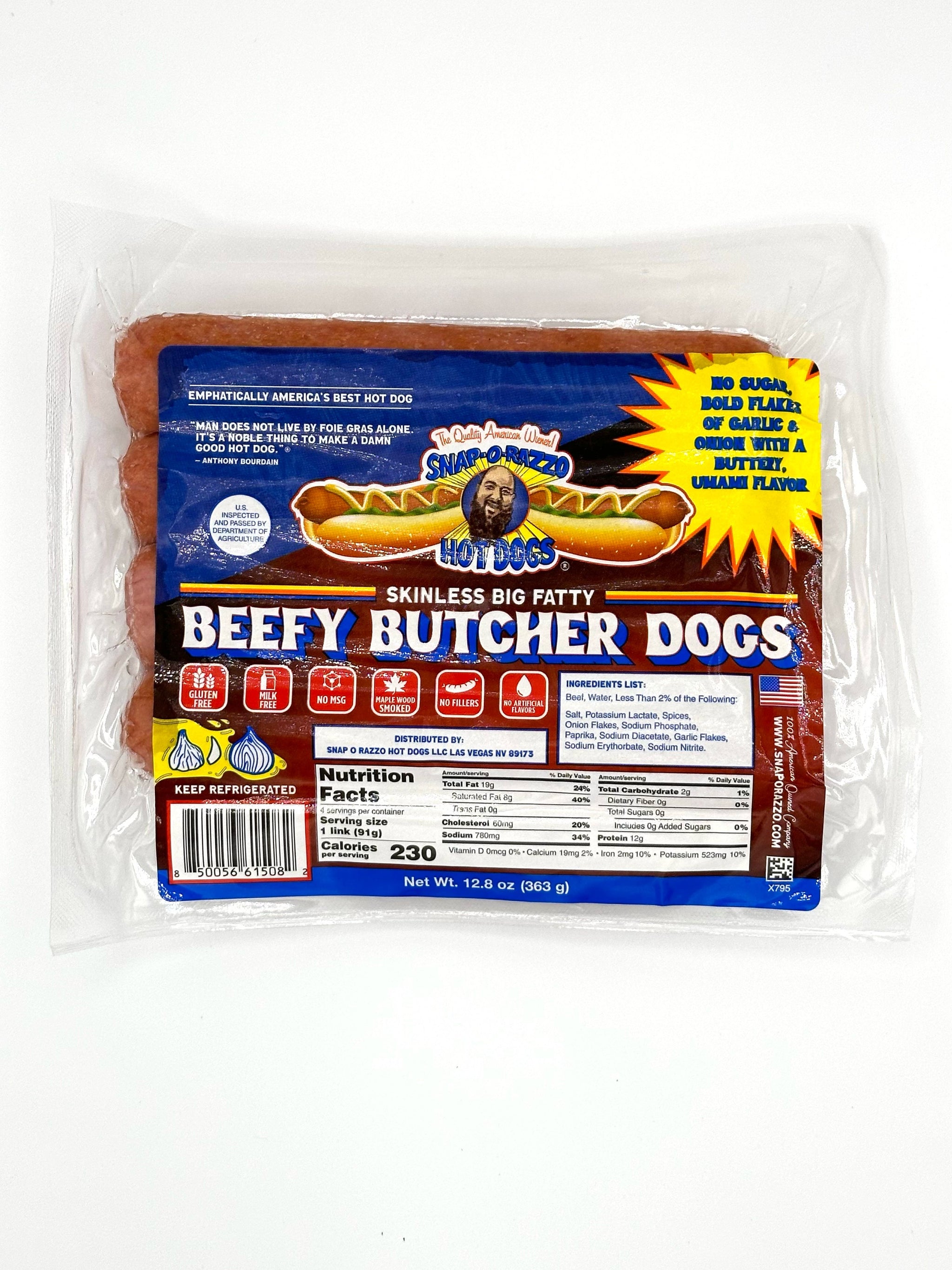 Skinless BIG FATTY Dogs (5 Packs) | Snap-O-Razzo – Snap-O-Razzo Skinless BIG FATTY Dogs (5 Packs) | Snap-O-Razzo – Snap-O-Razzo
