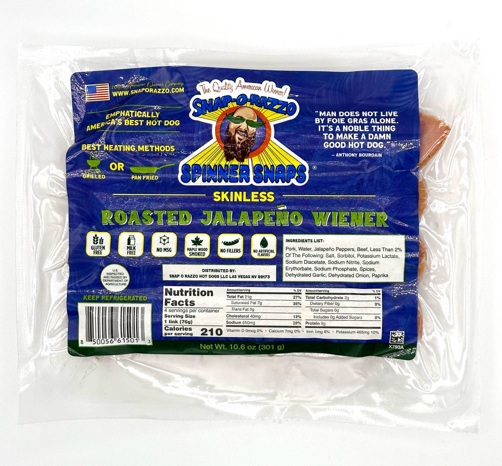 Skinless Jalapeño Wiener (5 Packs) | Snap-O-Razzo – Snap-O-Razzo