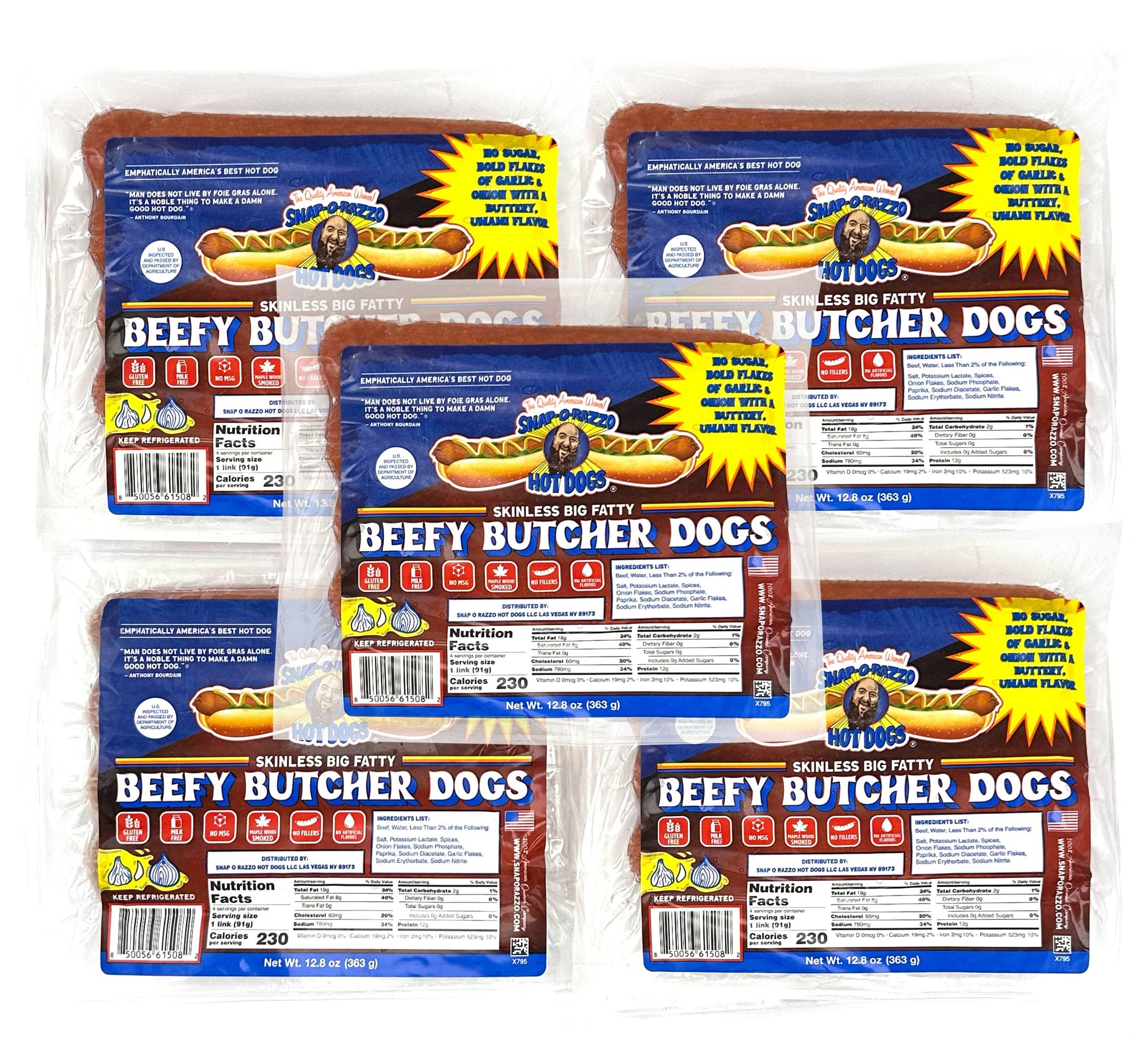 Skinless BIG FATTY Dogs (5 Packs) | Snap-O-Razzo – Snap-O-Razzo