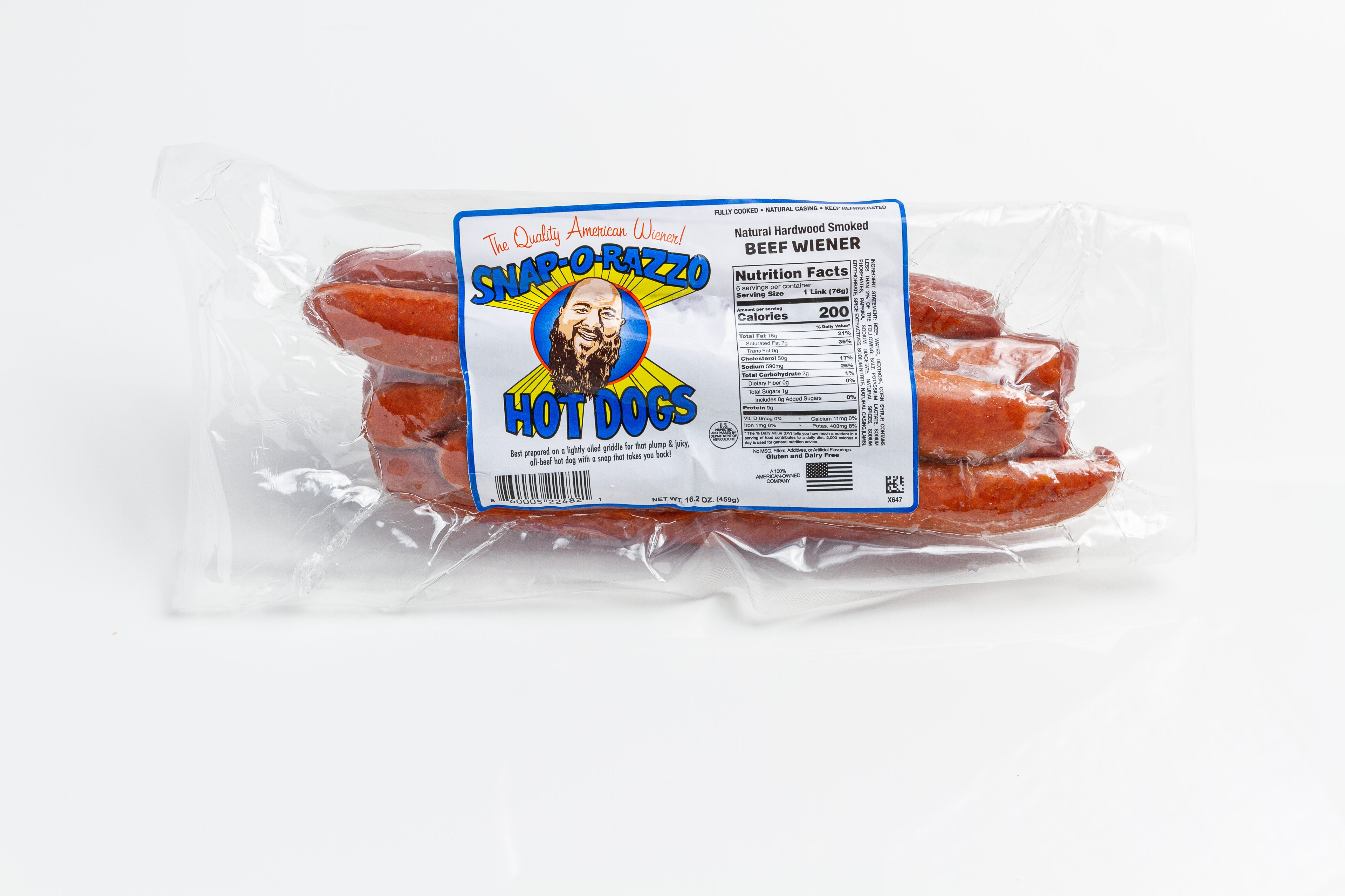 Snap-O-Razzo  Beef & Pork Hot Dogs - Linked & Maple Wood Smoked –  Snap-O-Razzo Hot Dogs